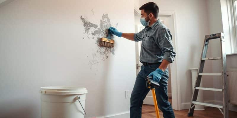 how to remove mold from drywall