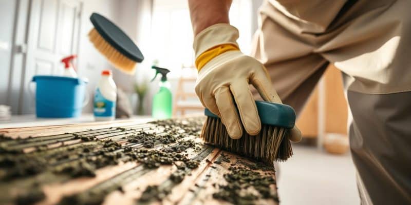 how to remove mold from wood